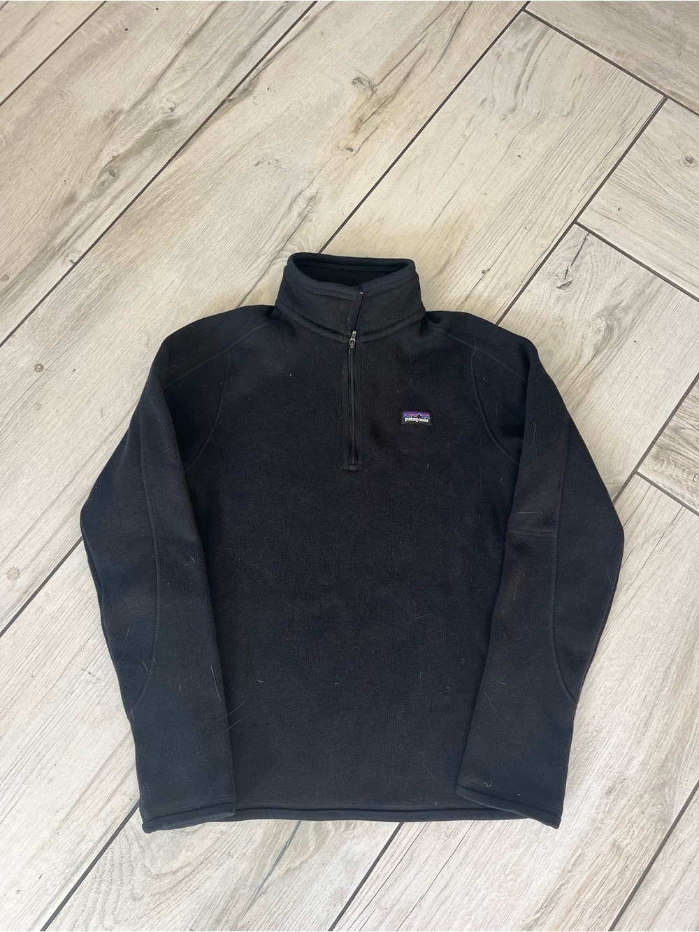 Patagonia Women’s Black Quarter-Zip Fleece Pullover Size Small